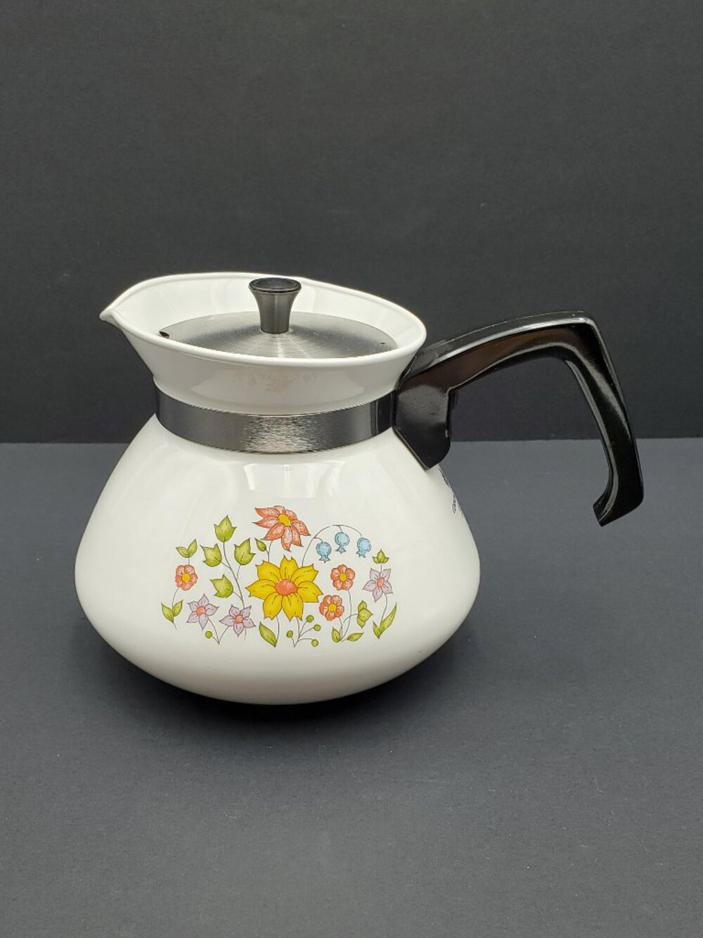 Corningware Meadow 6 Cup Teapot Corning Floral Coffeepot Kettle